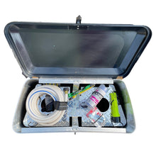 Load image into Gallery viewer, Airboard Storage Shelf, fits 20 or 30 pound, 2&quot; hose strap, with bungee kit.
